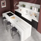 Heaven Travertine White square application concept