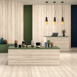 Travertine Romano Ivory square application concept