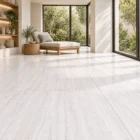 Travertine Stone White square application concept
