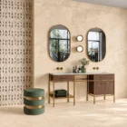 Travertino Nobile Ivory square application concept